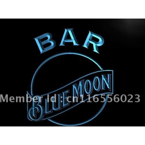 LA463- BAR Blue Moon Beer LED Neon Light Sign home decor crafts