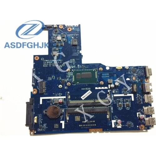 Laptop motherboard For Lenovo B50-70 Motherboard DDR3 with SR1EK i3-4005U Cpu Rev: 1 ZIWE1 ZIWB2 ZIWB3 LA-B092P 100% test ok