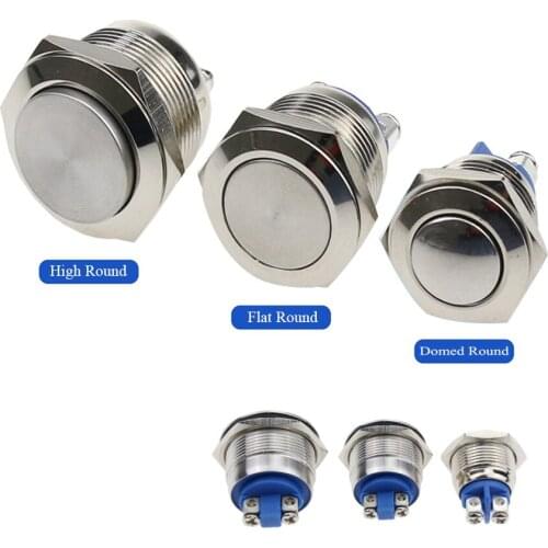 16mm 19mm 22mm Metal Push Button Switch Reset Momentary 3A/250V Start Stop Switch Screw Foot