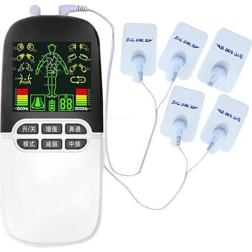 Multi-function double output muscle massager ten acupuncture physiotherapy massage machine EMS / Abs massager health fat burner