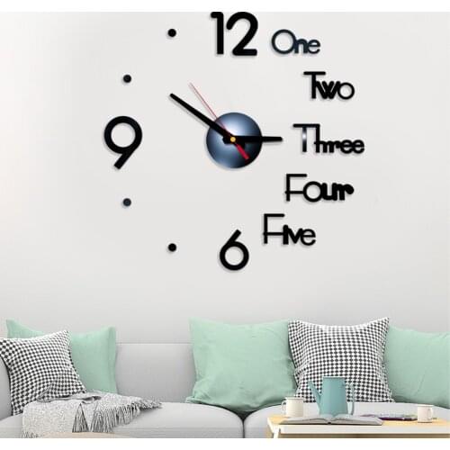 Wall Clocks Stickers Modern Precision Wall Amount Clock Home Living Room Bedroom Office Decoration Acrylic Wall Hanging Decal