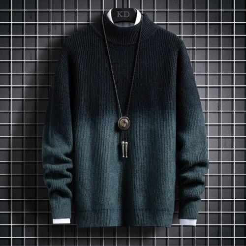 New Winter Thick Warm Cashmere Sweater Men Top Quality Fashion Male Pullovers Long Sleeve Turtleneck Mens Christmas Sweaters