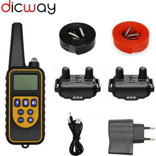 800m LCD Display Dog Collar Waterproof Rechargeable Electric With Remote Controller Electric Pet Dog Training Collar