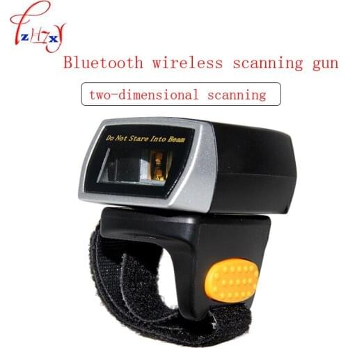 Portable Supermarket Scanner Bluetooth Wireless Ring Finger Barcode Scanner Reader Support for windows system