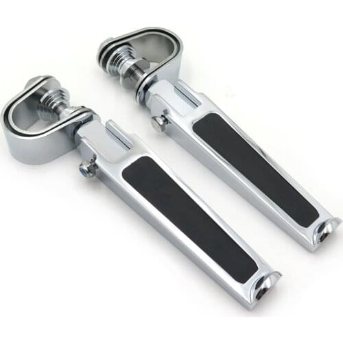 Aftermarket free shipping motorcycle parts 1 1/4" Chrome U-Clamp Footpegs For Harley Davidson Sportster Springer Street Bob