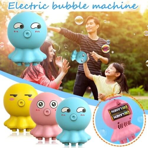 Bubble Machine Gun Kids Electric Octopus-gatling Bubble Machine Toy Boys Girls Summer Soap Water Bubble Maker