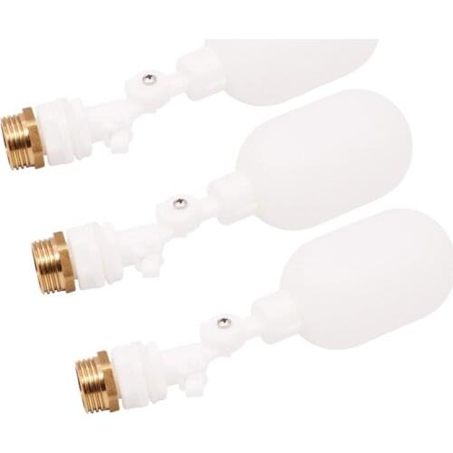1/2" 1/4" 3/8"inlet White Plastic Adjustable Auto Fill Float Ball Valve Water Control Switch For Water Tower Water Tank