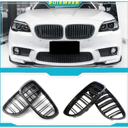 Grill Grille Gloss Black Kidney Sport for BMW F10 F18 F02 F11 M5 10-15 Dual Slat