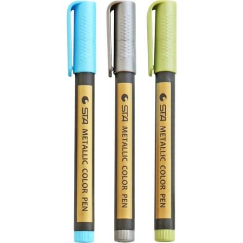 Metallic Color Pen Water-Based Mark Black Card Paint Highlight Pen For DIY Photo Album/Graffiti/ Writing Suitable For Dark Paper