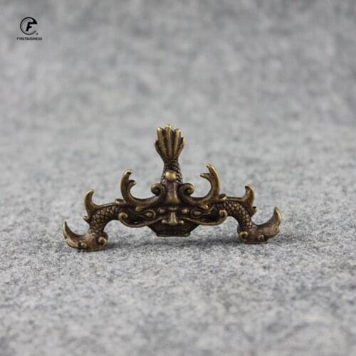 Handmade Vintage Brass Copper His Presence Brave Troops Face Pen Rack Penholder Statue Home Office Desk Decorative Ornament