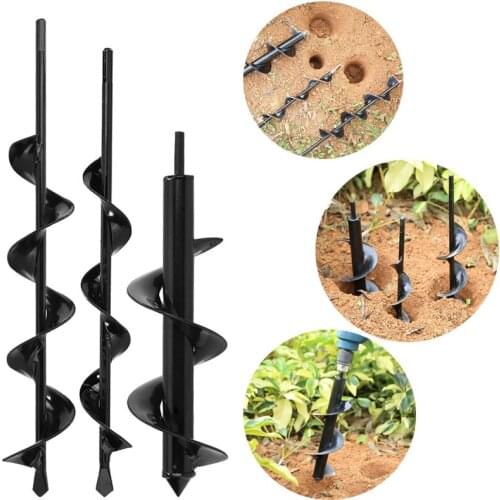 Garden Auger Spiral Drill Bit Roto Flower Planter Bulb HEX Shaft Planting Hole Digger Drill Auger Yard Garden Tools