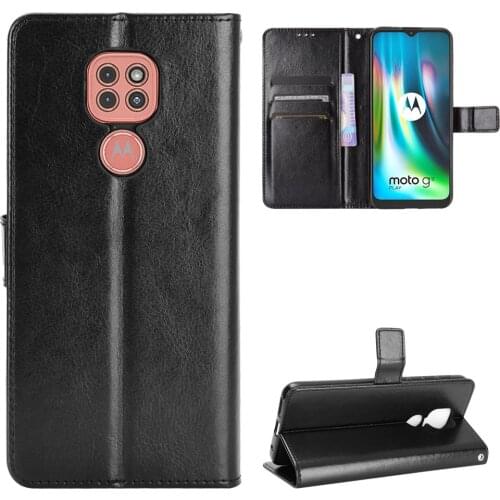 For MOTO G9 Play Folding Phone Case, Universal MOTO E7 Plus Leather Button Business Retreat Wallet Case, Super anti-falling