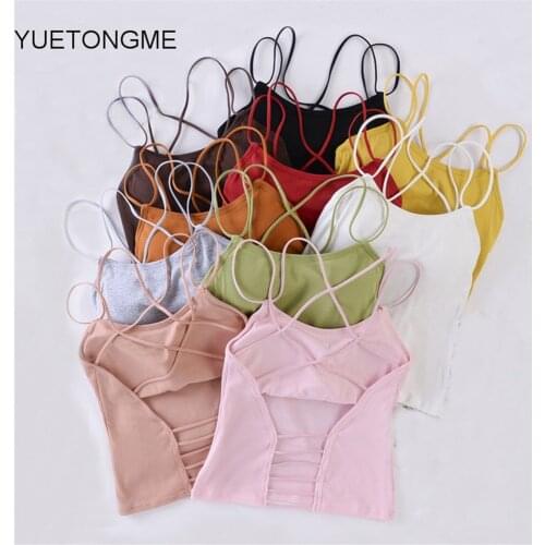 Women Summer Casual camis Tank Tops Beach Vest Sleeveless Crop Top Shirt Black Green Red White Orange BT156A