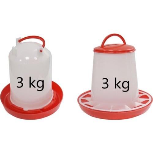3 kg Poultry Feeding bucket, Automatic drink kettle Chicken drinking fountain Chicken coop Feeding Devices Feeder 1 Pc
