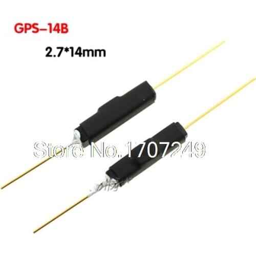 50pcs/lot Reed Switch Plastic Type GPS-14B 2 * 14 Anti- Vibration Damage Magnetic Switch NC Gerkon Normally Closed NC