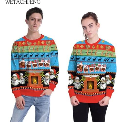 Funny Ugly Christmas Sweater Pullover Hoodie Sweatshirt Men Women 2020 Long Sleeve Hoody Tops 3D Print Graphic Sweaters Jumpers