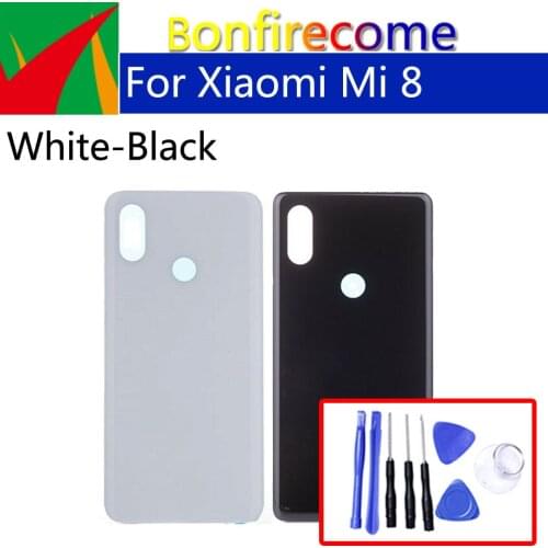 3D Glass Battery Back Cover For Xiaomi Mi8 Mi 8 M8 Back Battery Door Rear Housing Cover Case Chassis Shell replacement
