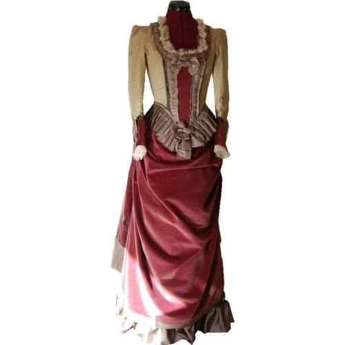 R-838 Vintage Costumes 1860s Civil War Southern Belle Ball wedding Dress/Gothic Lolita Dress Victorian dresses