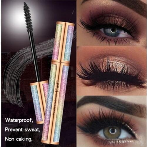 1 Pc 4D Silk Fiber EyeLashe Makeup Waterproof Silicone Brush Head Mascara Lengthening Thicker Mascara