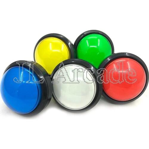 10PCS 60mm Big Round Push Button 5/12V LED Illuminated with Microswitch for DIY Arcade Game Machine Parts Large Dome Light