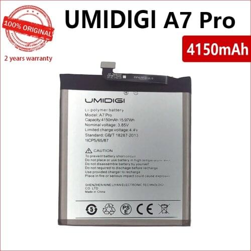 100% Original Genuine for UMI Umidigi A7 Pro Battery 4150mAh 100% New Replacement Parts Phone Accessory Accumulators+track code