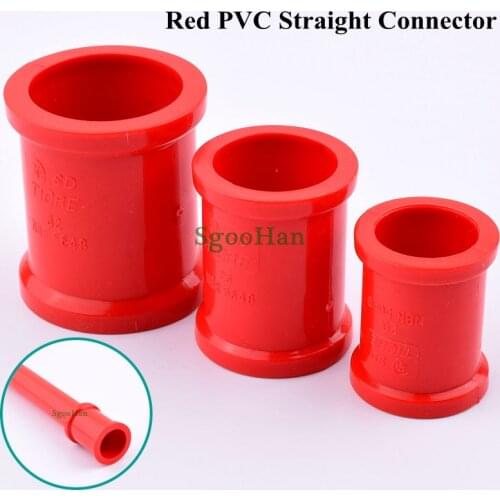 2~10pcs 20/25/32mm UPVC Pipe Straight Connector Irrigation System Water Supply Equal Straight Red Color Hard Tube Connectors