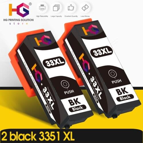 2 Black 33XL Ink Cartridge for Epson XP-530 / 630 / 830 / 635 / 540 / 640 / 645 / 900 T3351 T3361 Compatible Printer Ink