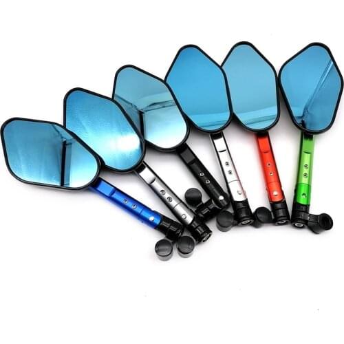 2PCS/Universal CNC Side Mirrors Motorcycle Big Rearview Mirrors Motorcycle Scooter Rear View Side Back Mirrors 8mm 10mm