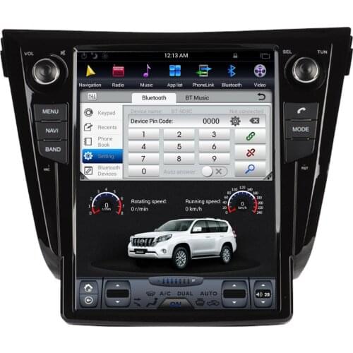 AOONAV car radio DVD player vertical screen for Nissan X-Trail 2014+/Qashqai car GPS navigation 12.1 inch PX6 multimedia player