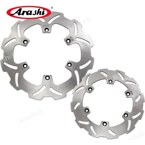 ARASHI For SUZUKI RM125 RM250 CNC Front Rear Brake Rotors Brake Disc RM 125 250 1989 1999 RMX250S DRZ400E DRZ400X