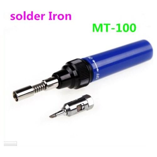 Butane Gas Welding Soldering Irons Welding Pen Burner Blow Gas Soldering Iron 50Pcs/Lot Cordless Butane Tip Welder Tool MT-100