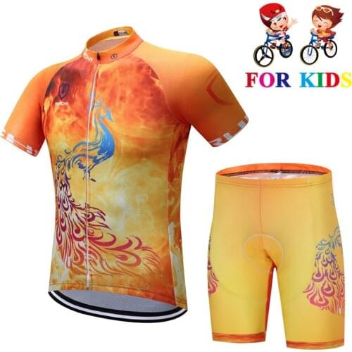 Children Cycling Bike Jersey Sets Kids Cycling Clothing Team Bicycle Ciclismo Boys Girls MTB Shirts Top Suit