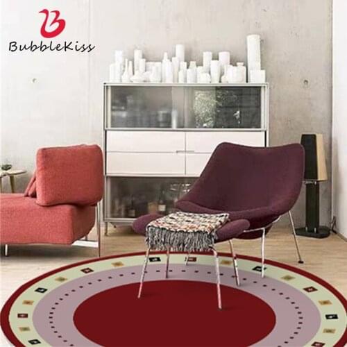 Bubble Kiss Nordic Style Round Carpets for Bedroom Home Soft Non-Slip Area Rugs for Living Room Customized Balcony Table Mat