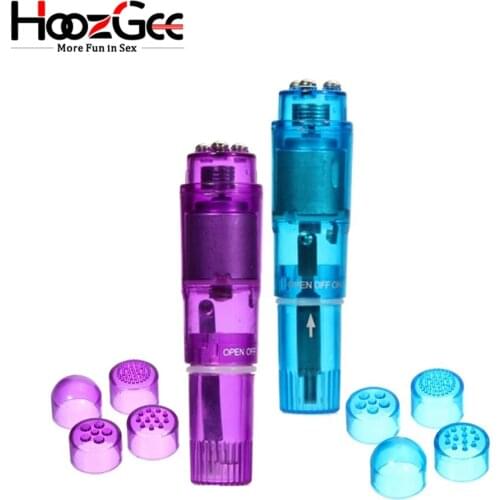 HoozGee Mini Secret Vibrator 4 Replaceable Tips Clitoris Stimulator G-spot Massage Erotic Sex Toys for Women Adult Sex Products