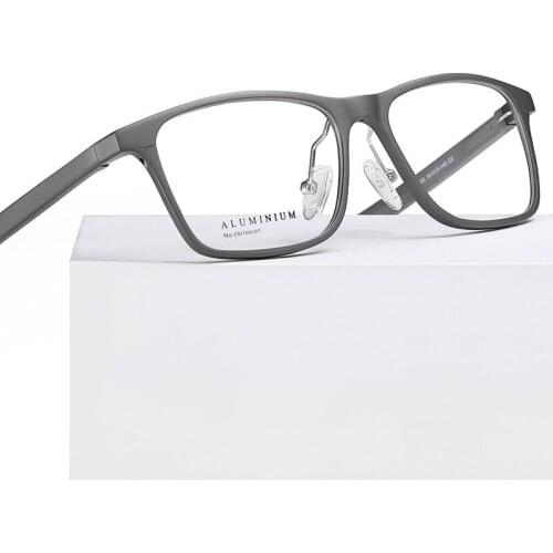 Aluminum Magnesium Glasse Frame Square Opticas Men Glasses Fashion Eyeglasses