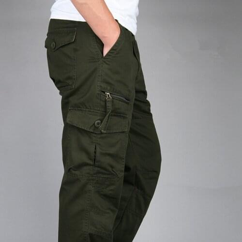 2021 New Tactical Pants Men Military Army Black Cotton ix9 Zipper Streetwear Autumn Overalls Cargo Pants Men military style