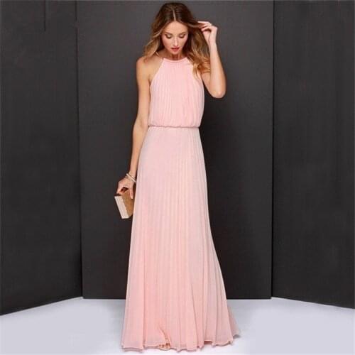 Sexy Elegant Women Boho Club Dress Womens Summer Sleeveless Halter Bandage Long Dress Ladies Party Bridesmaids Maxi Dresses