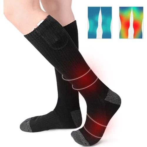 Electric Heated Socks Rechargeable Battery Unisex Winter Warm Battery Powered 3.7V adjustable Warmer Socks Camping Heated Socks