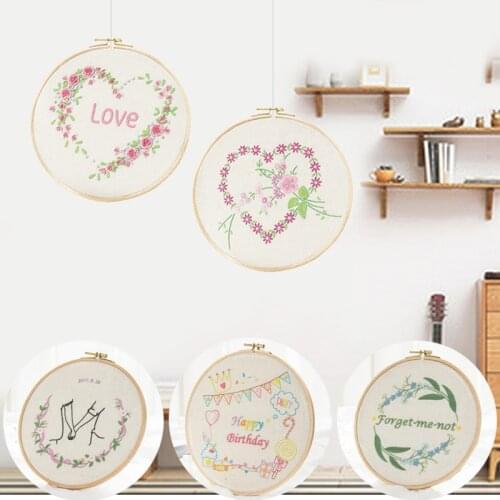 Hanging Paintings Novice Making Supplies Embroidery DIY Handmade Kit Beginner 1 Set Home Decor Portable Cross-Stitch