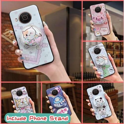 Durable Back Cover Phone Case For Nokia X20/X10 glisten Cover Kickstand phone stand holder