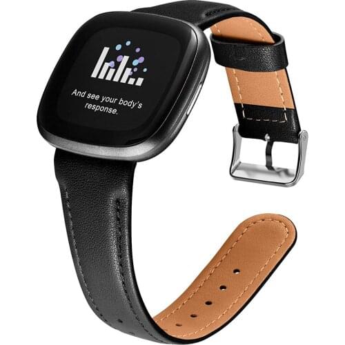 Genuine Leather Straps for fitbit versa 3 band women men Smartwatch Replacement strap for fitbit sense watchband versa 3 belt