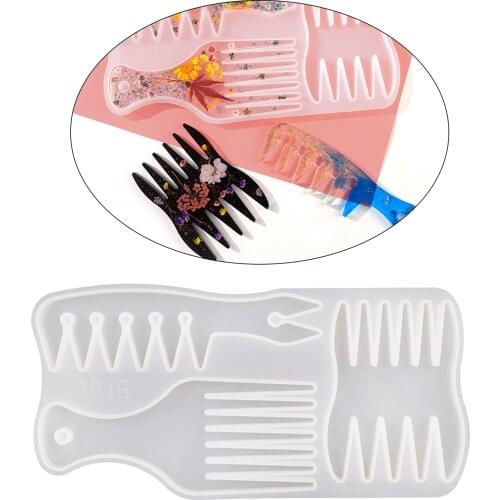 Silicone Hair Pick Mold Comb Mold Hairdressing Making Epoxy Resin Casting Moulds Crafts Modeling Supplies Gifts Accessories