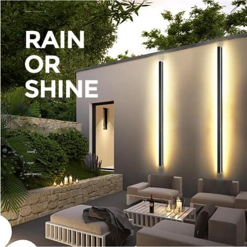 Outdoor wall lamp waterproof villa garden wall washer light led strip light minimalist line light Porch IP65 Sconce Light