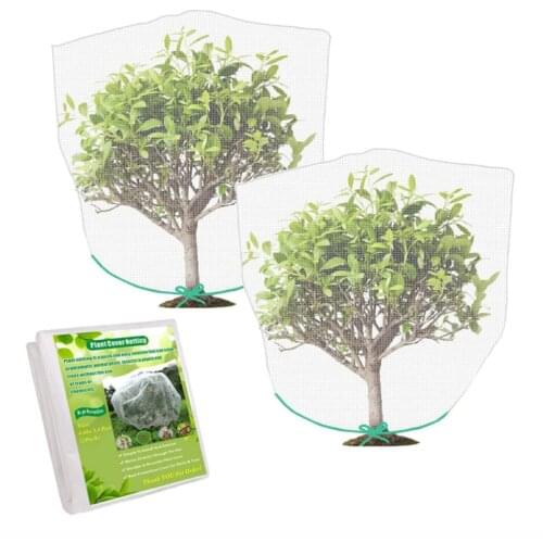 Universal Plant Insect Cover Drawstring/Zipper Anti-fly Anti-bird Net Bag Greenhouse Protective Net
