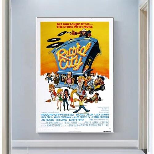 V0815 Record City Vintage Classic Movie Wall Silk Cloth HD Poster Art Home Decoration Gift