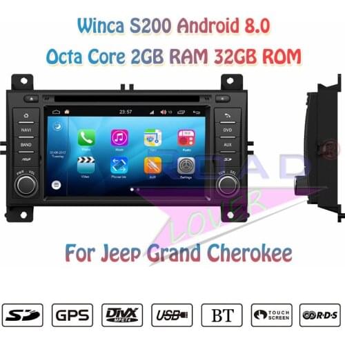 Winca S200 Android 8.0 Car PC Multimedia DVD Player For Jeep Grand Cherokee Stereo GPS Navigation 2 Din Autoradio Magnitol 2 Din