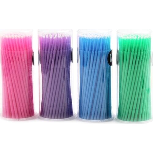 THINKSHOW 100pcs Makeup Disposable Cotton Swabs In Barrels Applicators Brush Eyelash Extension Supplies Lashes Accessories