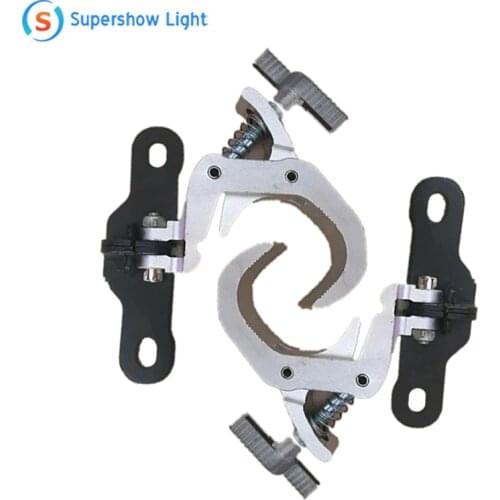 4pcs/Lot Aluminum Stage Light Fold Hook Loading 120Kg Truss Tube 5R 7R Moving Head Beam Light Omega Fold Clamp With Fix Screws