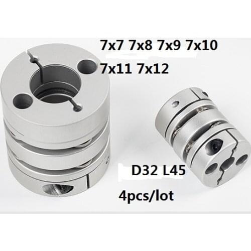7x7 7x8 7x9 7x10 7x11 7x12 Double diaphragm Disc coupling coupler screw rod servo motor encoder shaft coupling D32 L45