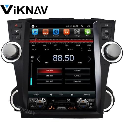 Car radio GPS navigation For Toyota Highlander 2009 2010 2011 2012 2013 car autoradio multimedia player vertical screen